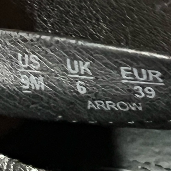 🌻NEW ZODIAC Black Arrow Leather Chelsea Square Toe Zip-Up Closure Boots Size 9 - Picture 12 of 12